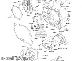 ENGINE COVER(S) - KLX300A6F KLX300R 2006 USA CALIFORNIA CANADA