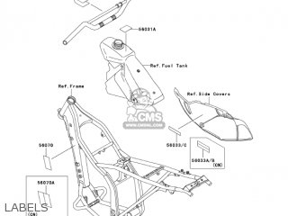 LABELS - KLX300A6F KLX300R 2006 USA CALIFORNIA CANADA