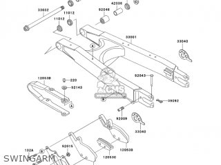 SWINGARM - KLX300A6F KLX300R 2006 USA CALIFORNIA CANADA