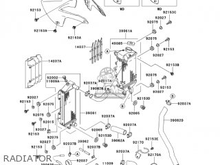 RADIATOR - KLX300A6F KLX300R 2006 USA CALIFORNIA CANADA
