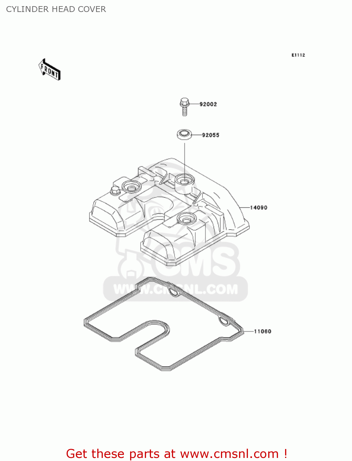 CYLINDER HEAD COVER KLX300A7 KLX300R 2002 USA CALIFORNIA CANADA