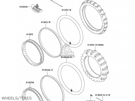 WHEELS/TIRES - KLX300A7 KLX300R 2002 USA CALIFORNIA CANADA