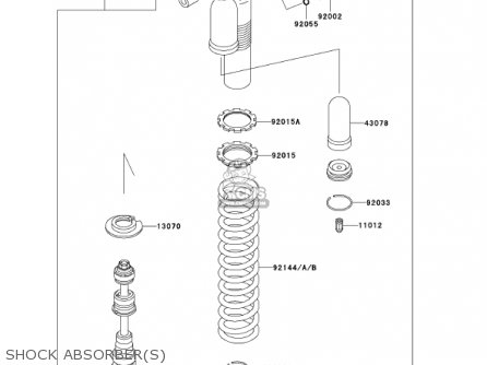 SHOCK ABSORBER(S) - KLX300A7 KLX300R 2002 USA CALIFORNIA CANADA