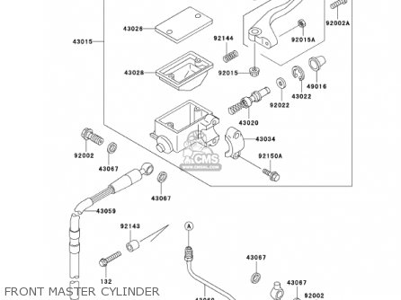 FRONT MASTER CYLINDER - KLX300A7 KLX300R 2002 USA CALIFORNIA CANADA