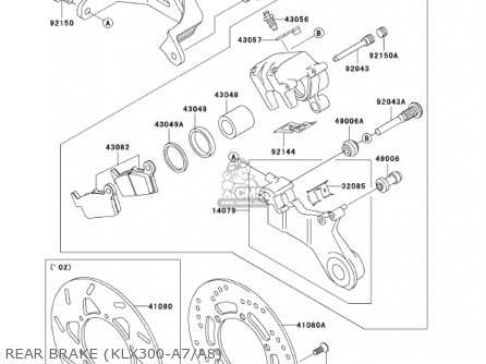 REAR BRAKE (KLX300-A7/A8) - KLX300A7 KLX300R 2002 USA CALIFORNIA CANADA