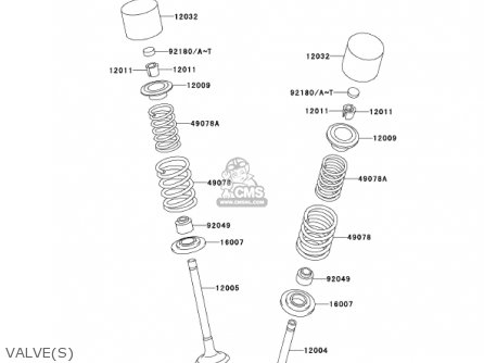 VALVE(S) - KLX300A7 KLX300R 2002 USA CALIFORNIA CANADA