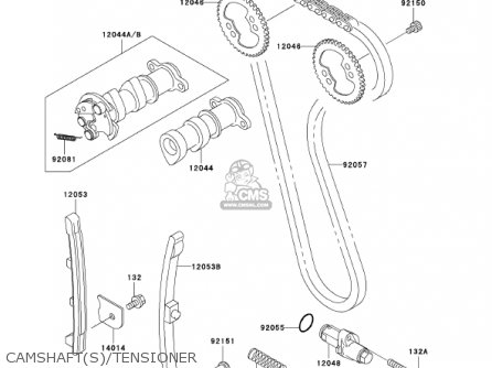 CAMSHAFT(S)/TENSIONER - KLX300A7 KLX300R 2002 USA CALIFORNIA CANADA