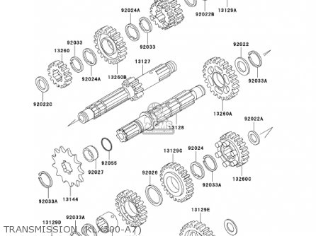 TRANSMISSION (KLX300-A7) - KLX300A7 KLX300R 2002 USA CALIFORNIA CANADA
