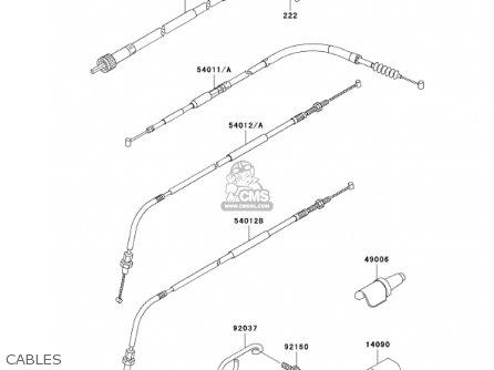 CABLES - KLX300A7 KLX300R 2002 USA CALIFORNIA CANADA
