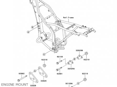 ENGINE MOUNT - KLX300A7 KLX300R 2002 USA CALIFORNIA CANADA