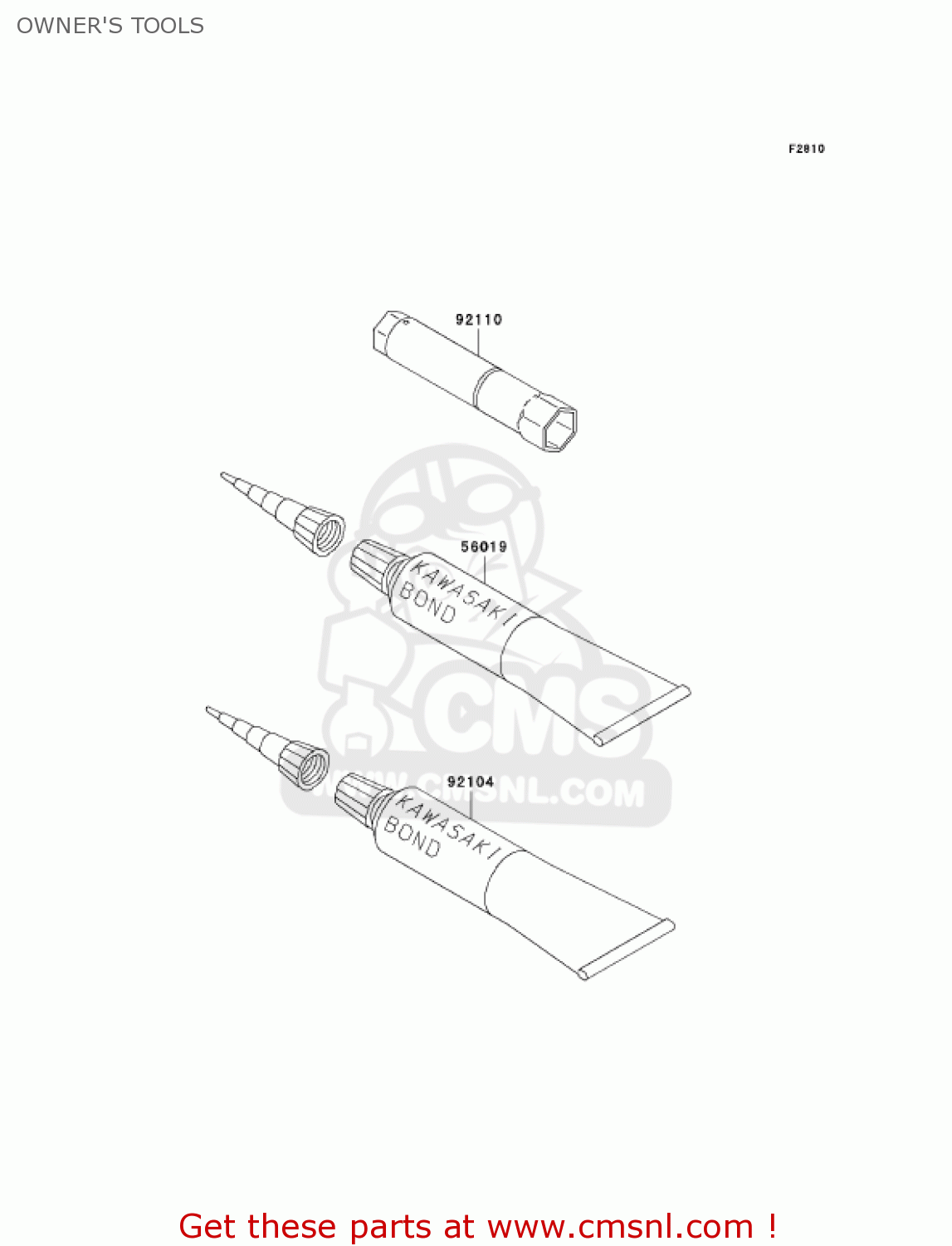 OWNER'S TOOLS KLX300A7F KLX300R 2007 USA CALIFORNIA CANADA