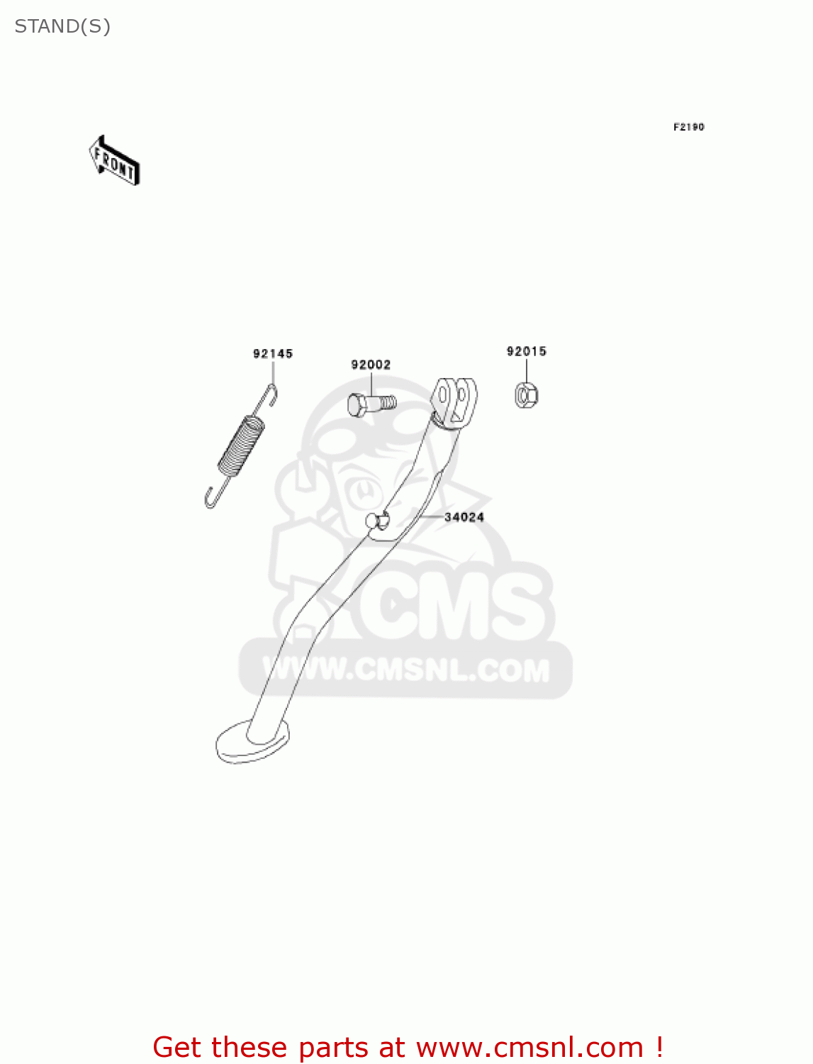 STAND(S) KLX300A7F KLX300R 2007 USA CALIFORNIA CANADA