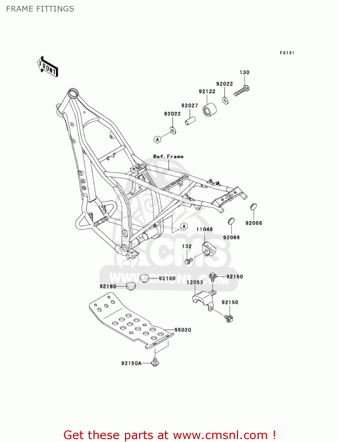 FRAME FITTINGS KLX300A7F KLX300R 2007 USA CALIFORNIA CANADA