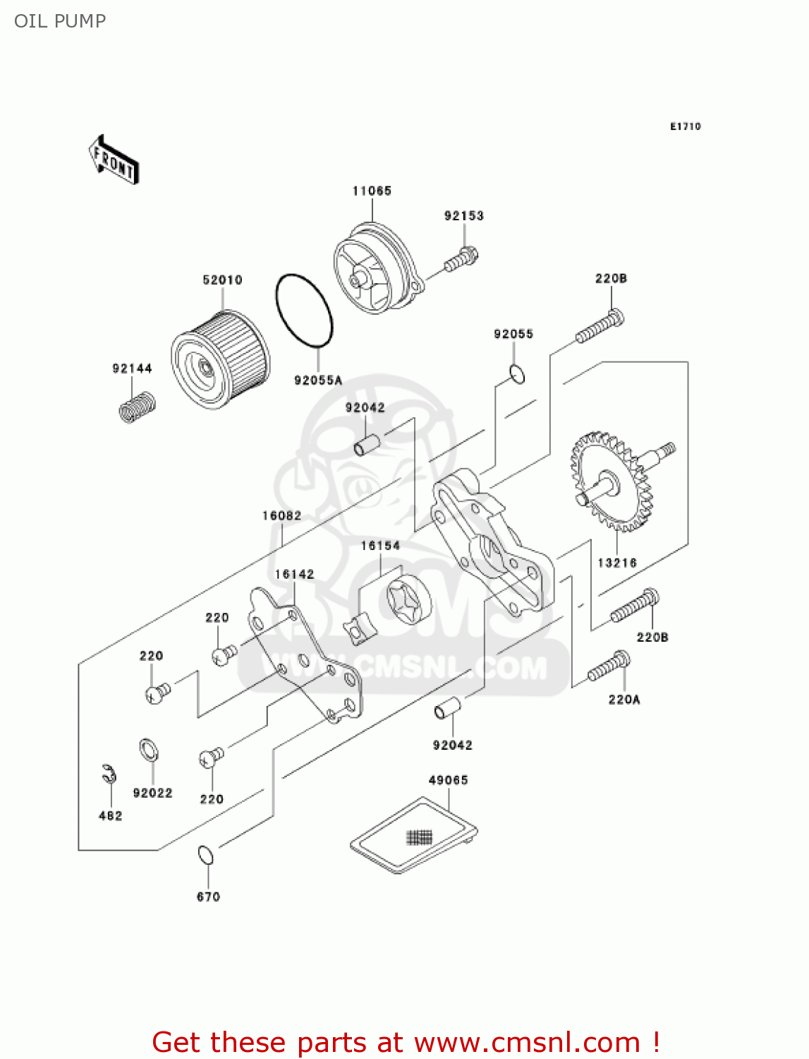 OIL PUMP KLX300A7F KLX300R 2007 USA CALIFORNIA CANADA