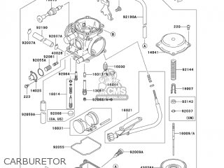 CARBURETOR - KLX300A7F KLX300R 2007 USA CALIFORNIA CANADA