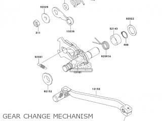 GEAR CHANGE MECHANISM - KLX300A7F KLX300R 2007 USA CALIFORNIA CANADA