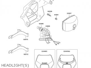 HEADLIGHT(S) - KLX300A7F KLX300R 2007 USA CALIFORNIA CANADA