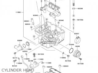 CYLINDER HEAD - KLX300A7F KLX300R 2007 USA CALIFORNIA CANADA