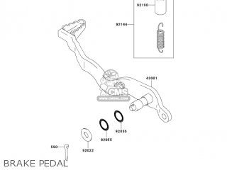 BRAKE PEDAL - KLX300A7F KLX300R 2007 USA CALIFORNIA CANADA