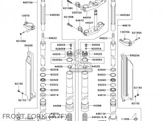 FRONT FORK (A7F) - KLX300A7F KLX300R 2007 USA CALIFORNIA CANADA