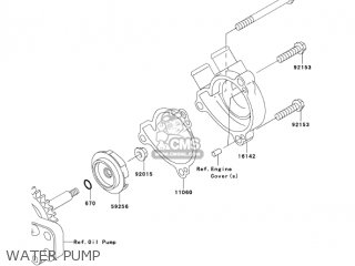 WATER PUMP - KLX300A7F KLX300R 2007 USA CALIFORNIA CANADA