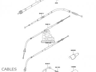 CABLES - KLX300A7F KLX300R 2007 USA CALIFORNIA CANADA