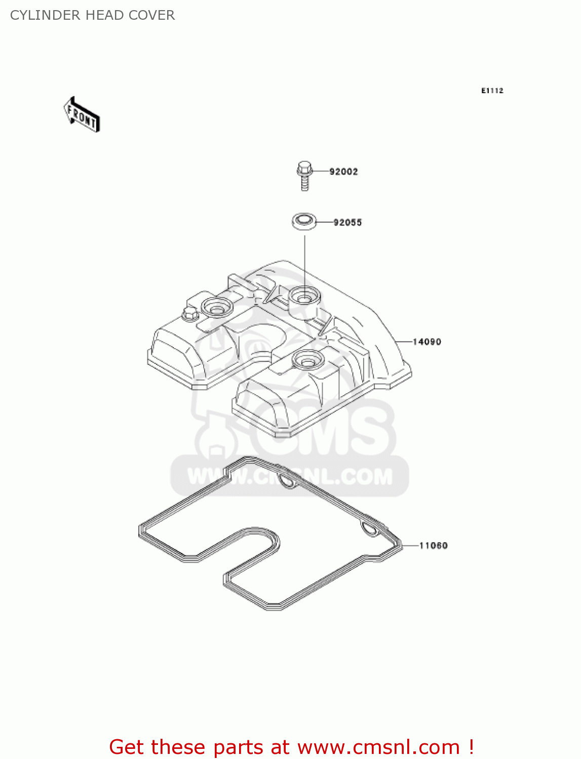 CYLINDER HEAD COVER KLX300A8 KLX300R 2003 USA CALIFORNIA CANADA