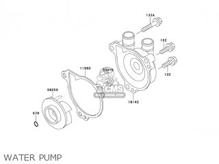 WATER PUMP - KLX300A8 KLX300R 2003 USA CALIFORNIA CANADA