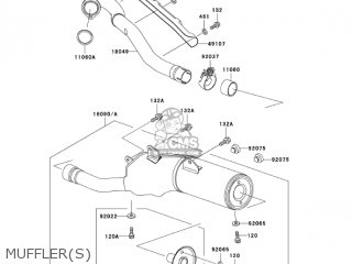MUFFLER(S) - KLX300A8 KLX300R 2003 USA CALIFORNIA CANADA