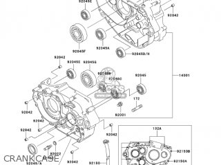 CRANKCASE - KLX300A8 KLX300R 2003 USA CALIFORNIA CANADA