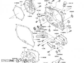 ENGINE COVER(S) - KLX300A8 KLX300R 2003 USA CALIFORNIA CANADA