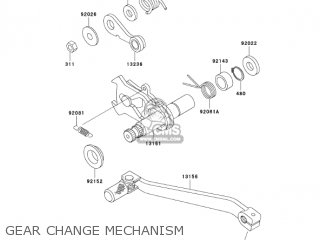 GEAR CHANGE MECHANISM - KLX300A8 KLX300R 2003 USA CALIFORNIA CANADA