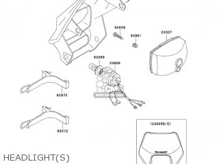 HEADLIGHT(S) - KLX300A8 KLX300R 2003 USA CALIFORNIA CANADA