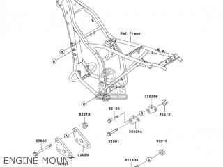 ENGINE MOUNT - KLX300A8 KLX300R 2003 USA CALIFORNIA CANADA