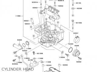 CYLINDER HEAD - KLX300A8 KLX300R 2003 USA CALIFORNIA CANADA