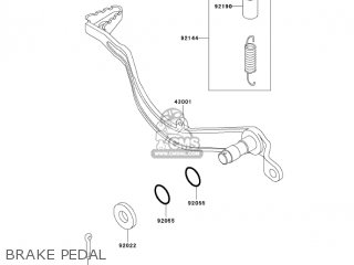 BRAKE PEDAL - KLX300A8 KLX300R 2003 USA CALIFORNIA CANADA