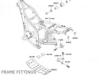 FRAME FITTINGS - KLX300A8 KLX300R 2003 USA CALIFORNIA CANADA