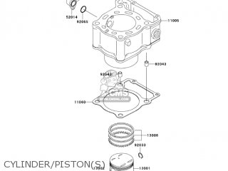 CYLINDER/PISTON(S) - KLX300A8 KLX300R 2003 USA CALIFORNIA CANADA