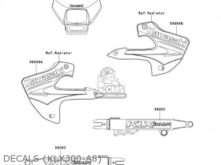 DECALS (KLX300-A8) - KLX300A8 KLX300R 2003 USA CALIFORNIA CANADA