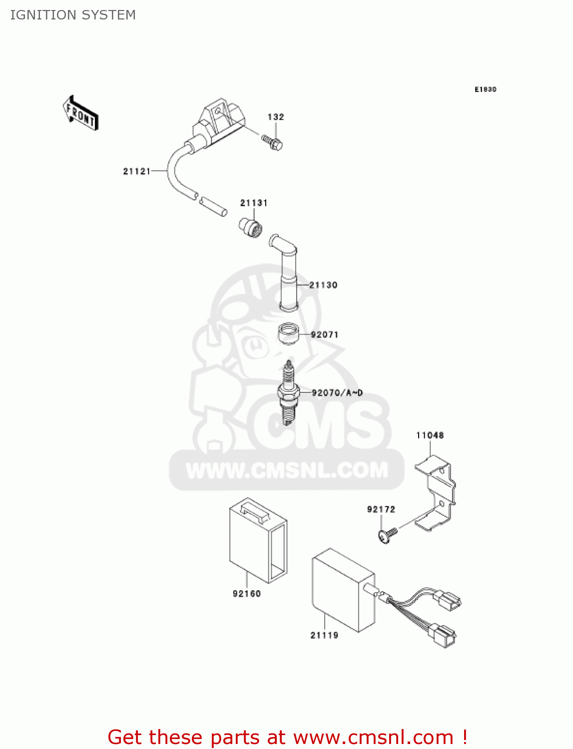 IGNITION SYSTEM KLX300A9 KLX300R 2004 USA CALIFORNIA CANADA