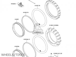 WHEELS/TIRES - KLX300A9 KLX300R 2004 USA CALIFORNIA CANADA