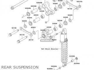 REAR SUSPENSION - KLX300A9 KLX300R 2004 USA CALIFORNIA CANADA