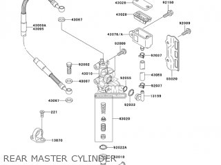 REAR MASTER CYLINDER - KLX300A9 KLX300R 2004 USA CALIFORNIA CANADA