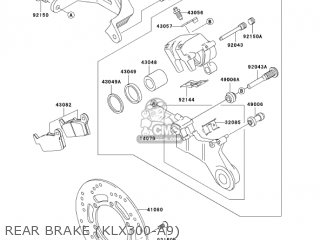 REAR BRAKE (KLX300-A9) - KLX300A9 KLX300R 2004 USA CALIFORNIA CANADA