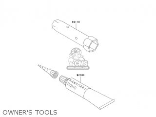 OWNER'S TOOLS - KLX300A9 KLX300R 2004 USA CALIFORNIA CANADA