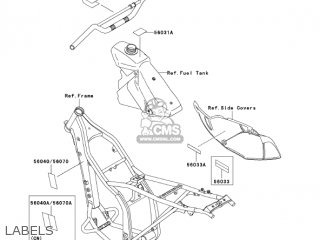 LABELS - KLX300A9 KLX300R 2004 USA CALIFORNIA CANADA