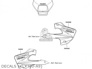 DECALS (KLX300-A9) - KLX300A9 KLX300R 2004 USA CALIFORNIA CANADA