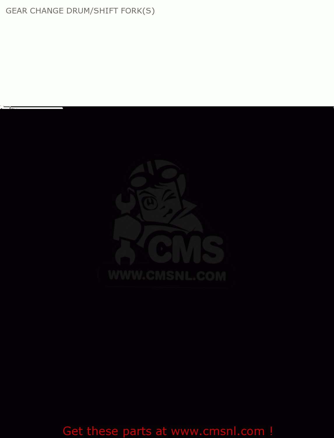 GEAR CHANGE DRUM/SHIFT FORK(S) KLX300B1 KLX300R 1997 EUROPE FR