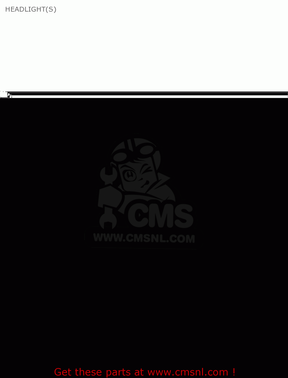 HEADLIGHT(S) KLX300B1 KLX300R 1997 EUROPE FR