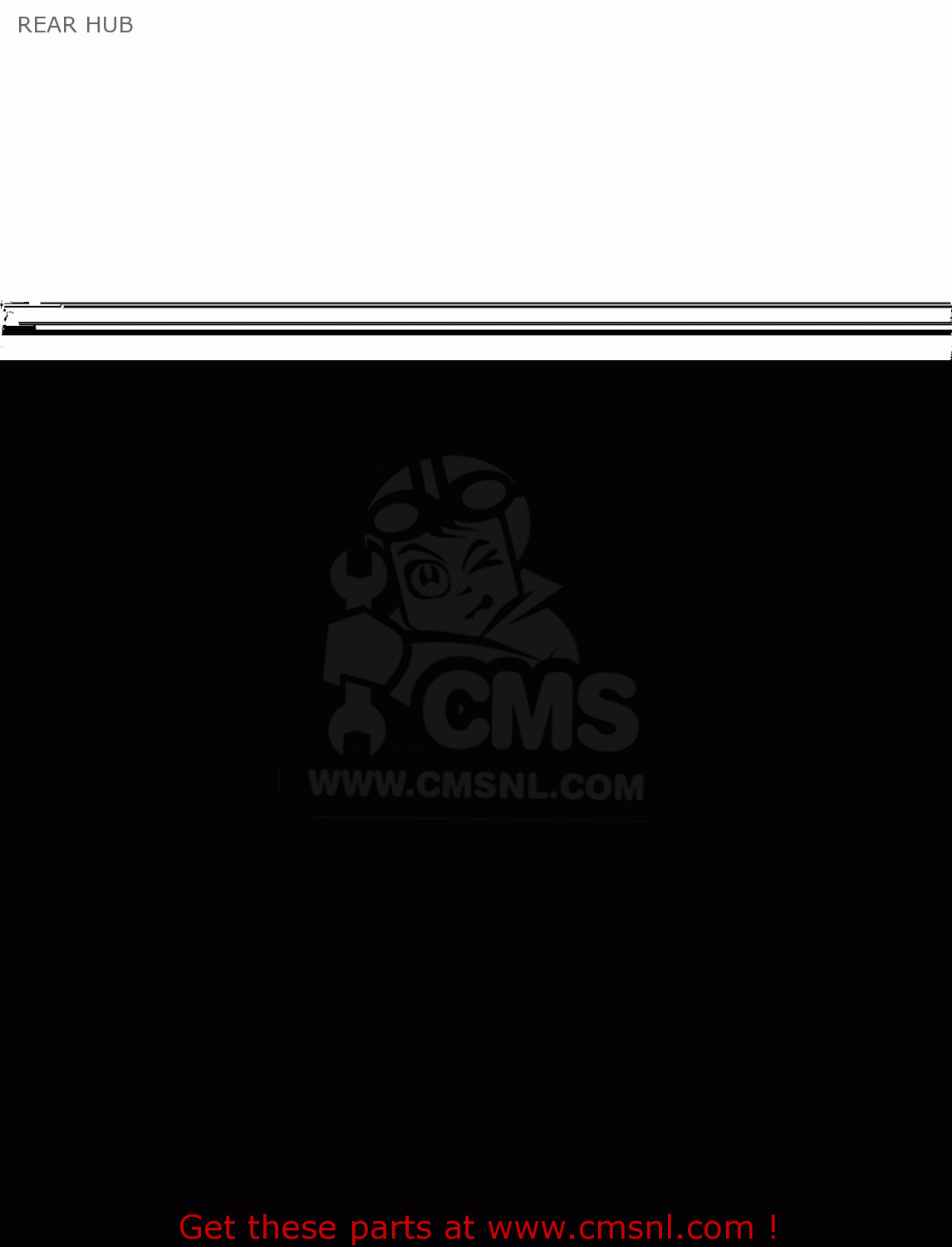 REAR HUB KLX300B3 KLX300R 1999 EUROPE